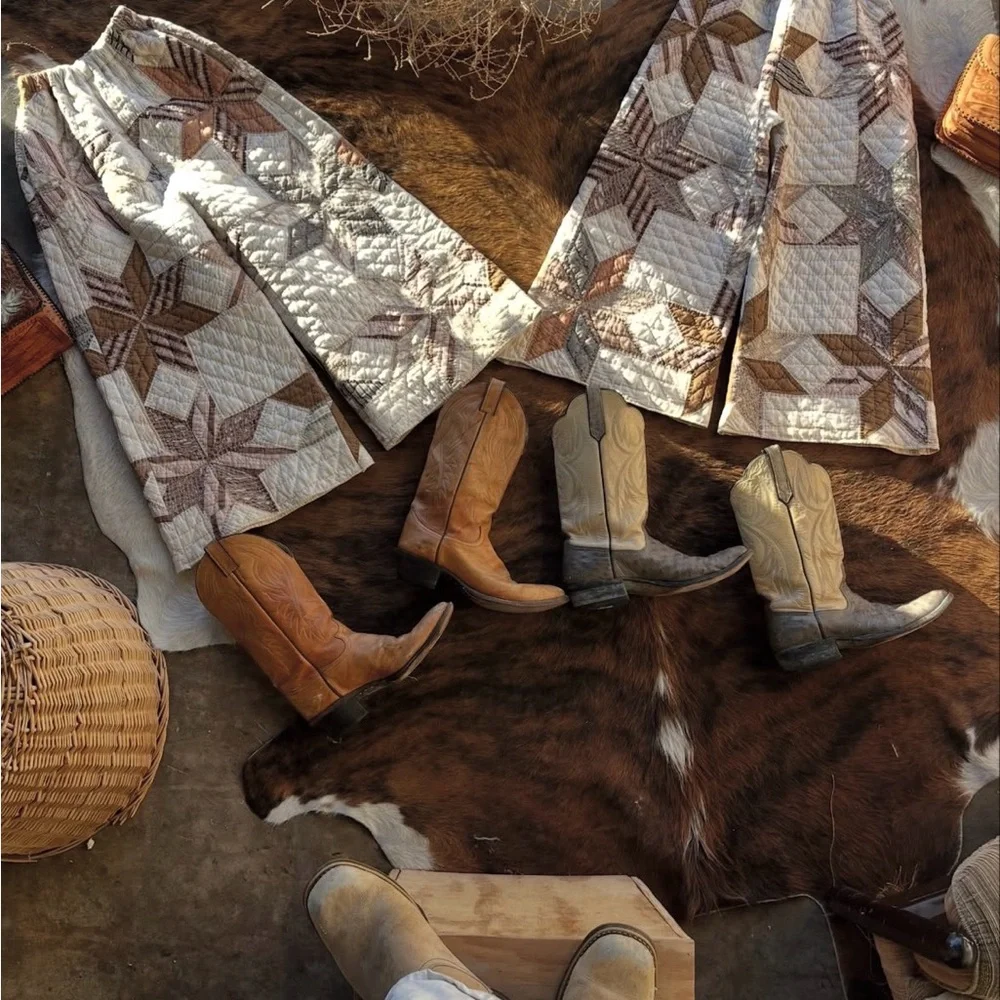 Jo and June Handmade Patchwork Star Quilt Pants Brand New - Picture 5 of 5